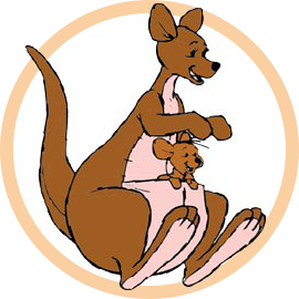 Postać Kangurek z bajki Kubuś Puchatek